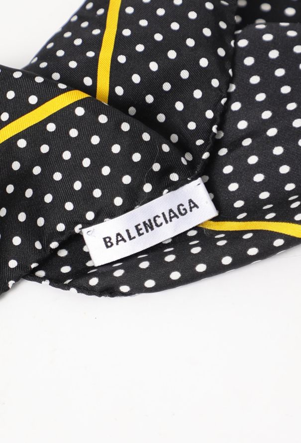 Balenciaga Graphic Logo Polka Dot Scarf - 4