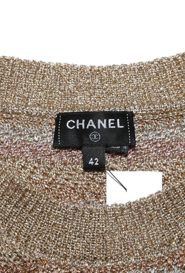 Chanel Striped Lurex Gripoix Dress, S/S 2024 - 5