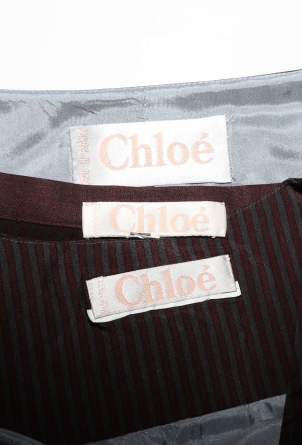 Chloé Spring 1998 Pinstripe Floral 4-Piece Ensemble - 13