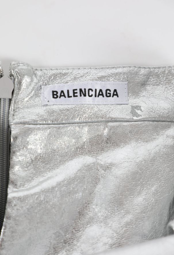Balenciaga 2021 Leather Midi Skirt - 5