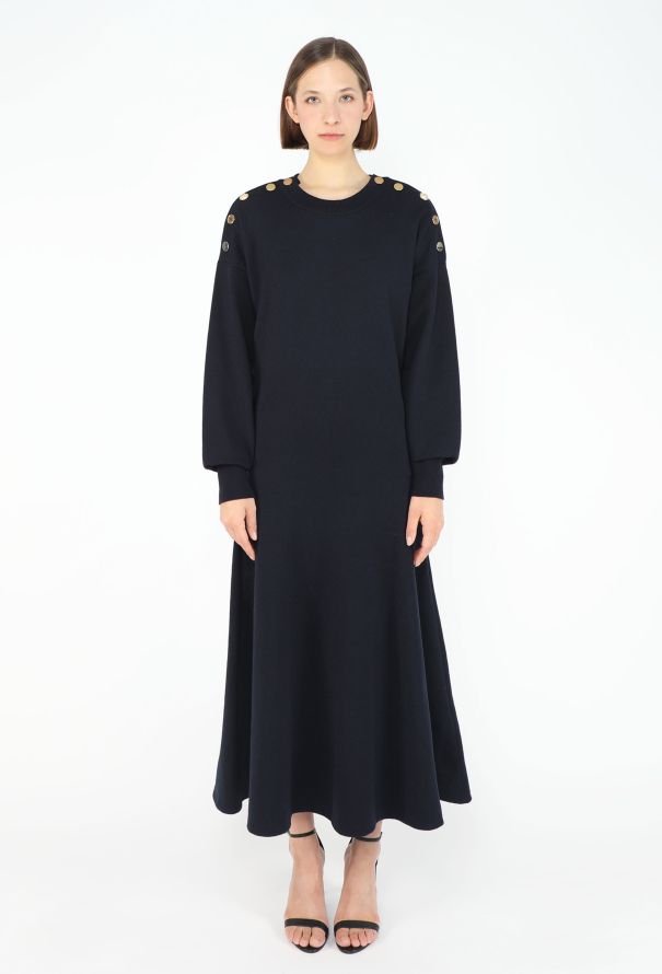 Alexander McQueen Naval Fluted Maxi Dress - 1