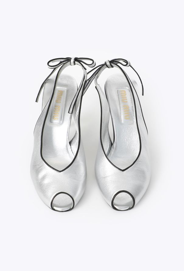 Miu Miu S/S 2025 Mordoré Slingback Heels - 4