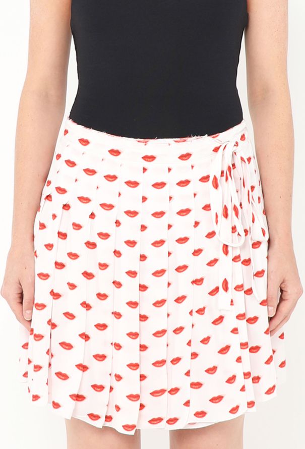 Prada Resort 2012 Lip Print Wrap Skirt - 3