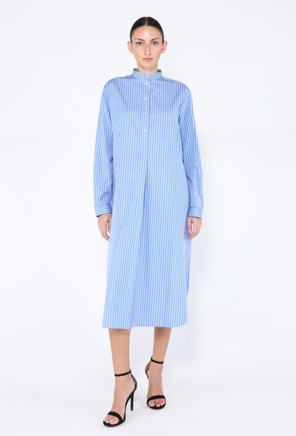 The Row Karl Striped Cotton Shirtdress - 1