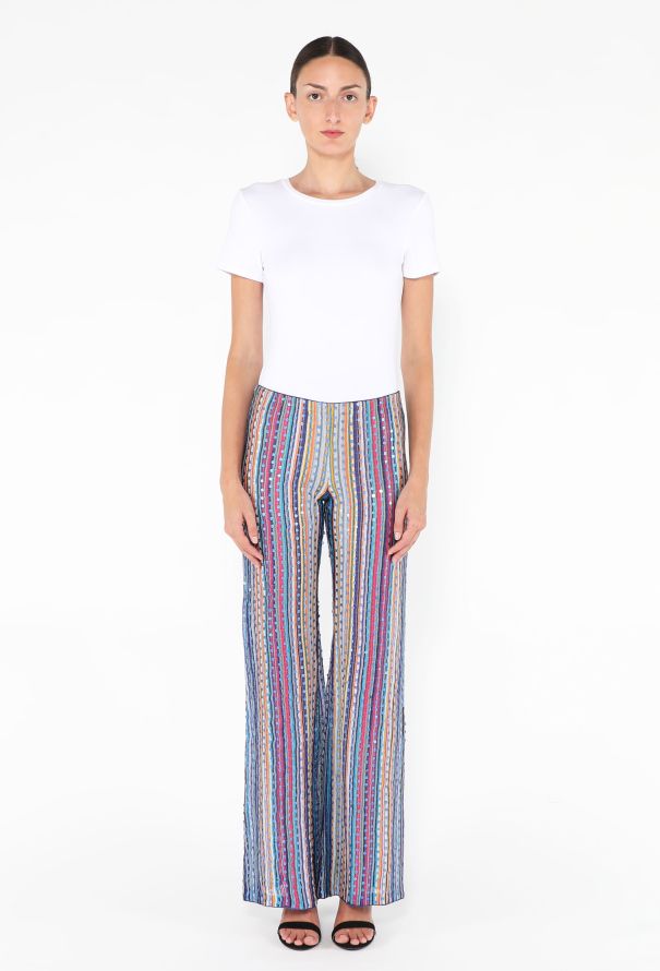 Missoni Sequin Palazzo Knit Pants - 2