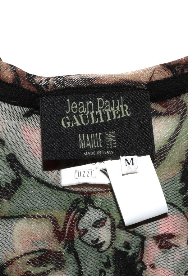 Rare F/W 1992 Mesh Face Print Top - Jean Paul Gaultier Rare F/W 1992 Mesh Face Print Top - Jean Paul Gaultier