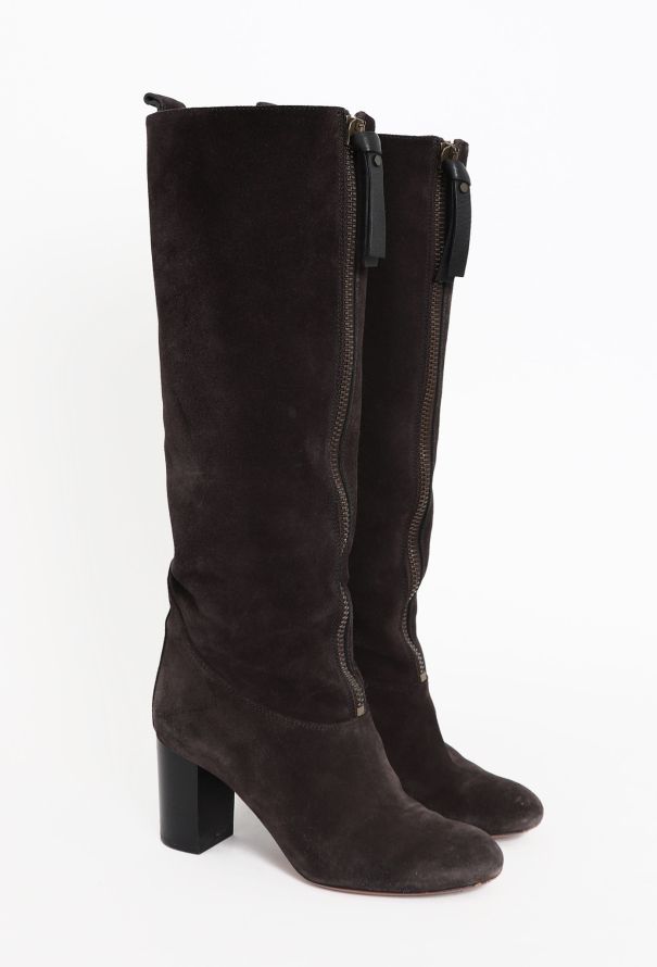 Chloé Suede Zip Boots - 3 Chloé Suede Zip Boots - 3