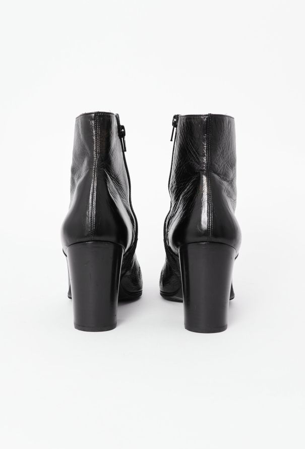 Saint Laurent 2015 Grained Leather Ankle Boots - 4