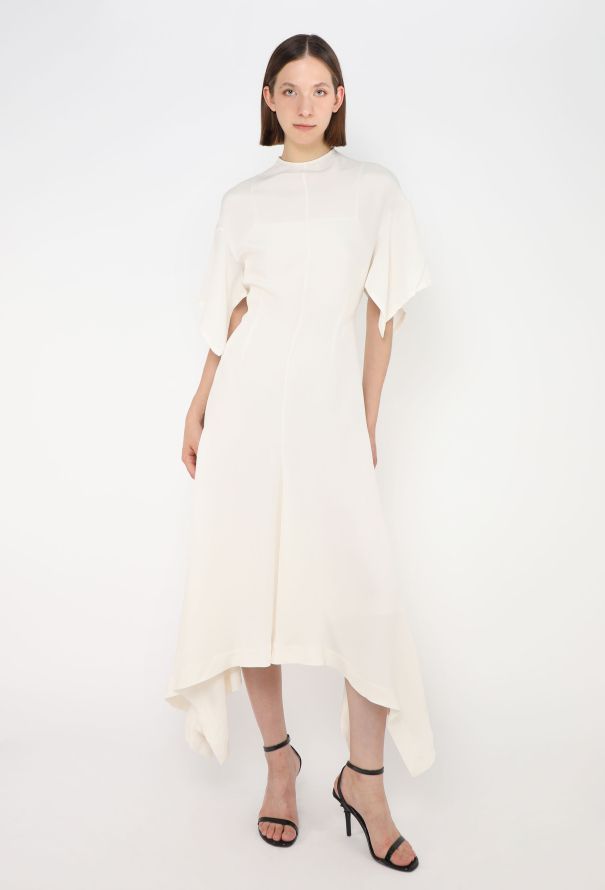 Loewe 2019 Silk Angel-Sleeve Dress - 1