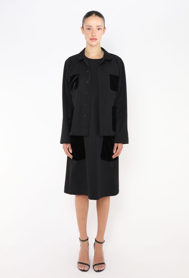 Comme des Garçons '90s Velvet Pocket Mod Ensemble - 3 Comme des Garçons '90s Velvet Pocket Mod Ensemble - 3