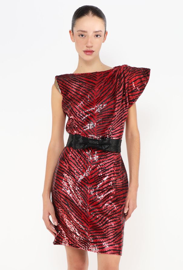 Saint Laurent Iconic S/S 2014 Sequin Bow Dress - 1