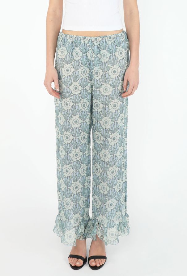 Prada Anemone Chiffon Palazzo Pants - 2