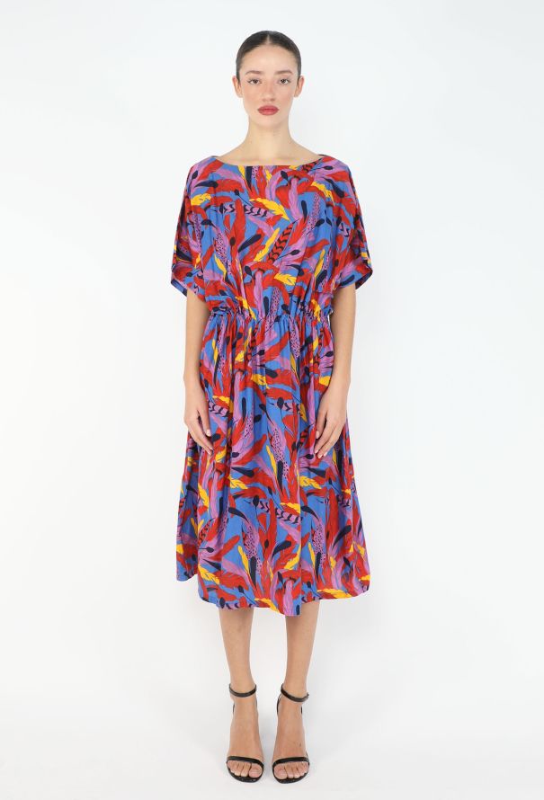 Saint Laurent Vintage Printed Cotton Pareo Dress - 4