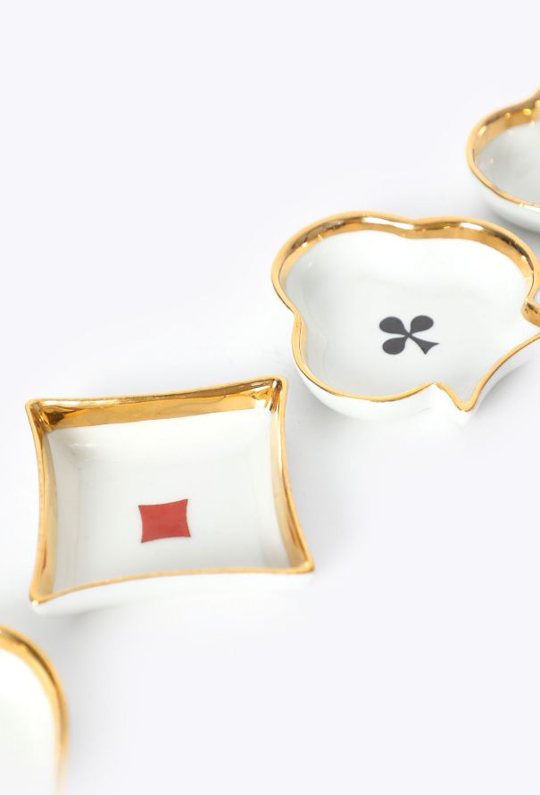 Vintage Objects & Decor 1960s Limoges Poker Vide-Poche Set - 3 Vintage Objects & Decor 1960s Limoges Poker Vide-Poche Set - 3