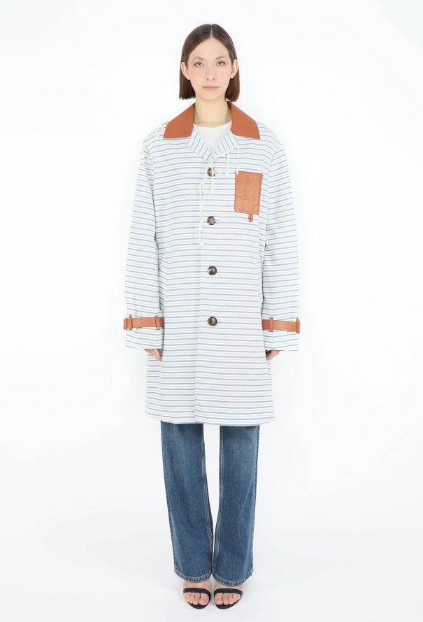 Loewe Striped Canvas Emblem Coat - 1