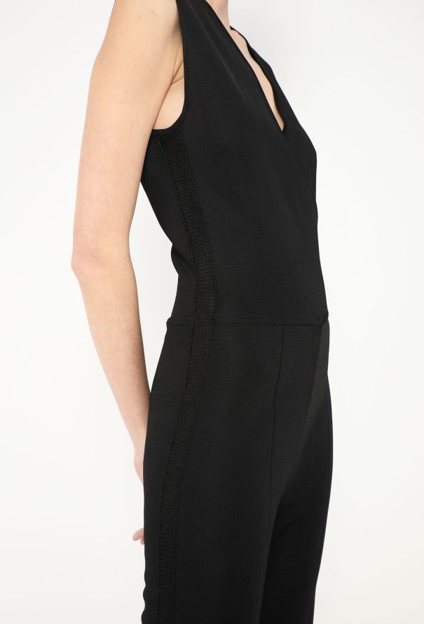 Chloé Woven Trim Ribbed Jumpsuit - 4