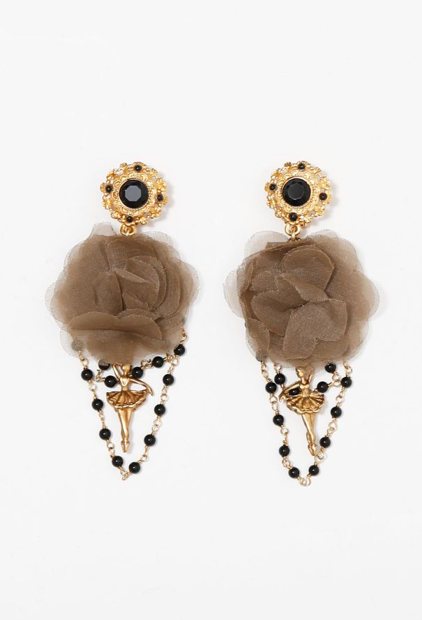 Dolce & Gabbana Filigree Tulle Clip Earrings - 1