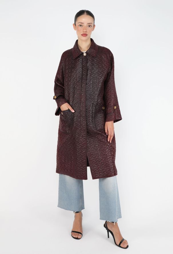 Céline Vintage Quilted Triomphe Coat - 3