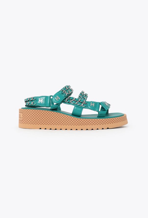 Chanel 2019 Chainlink Lambskin Dad Sandals - 1