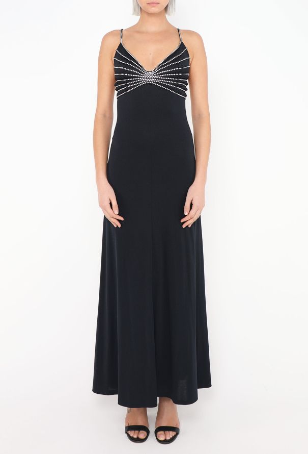 Azzaro STUNNING 1978 Strass Open-Back Gown - 4