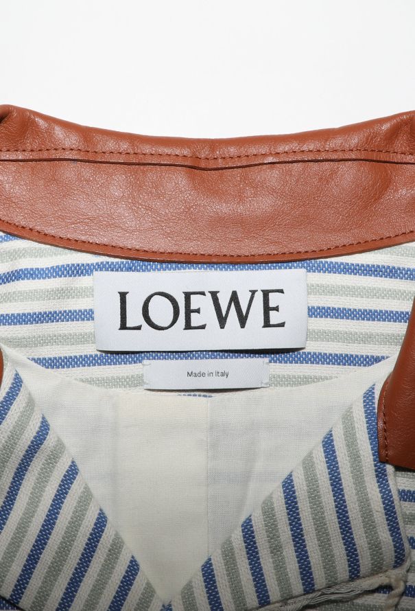 Loewe Striped Canvas Emblem Coat - 6