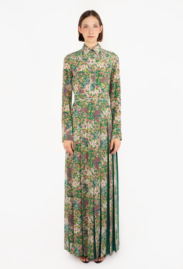Gucci Pleated Floral Silk Maxi Dress, F/W 2016 - 3