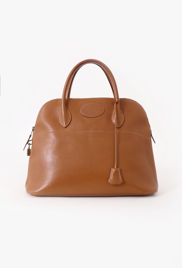 Hermès Gold Smooth Grain Calfskin Bolide 35 - 1