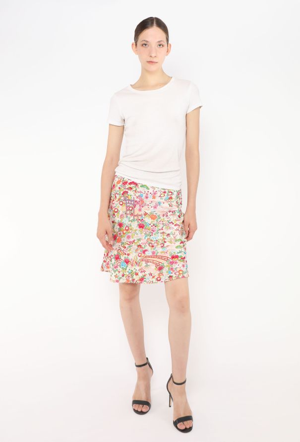 Dior 2002 Silk Jacquard Bias Skirt - 3