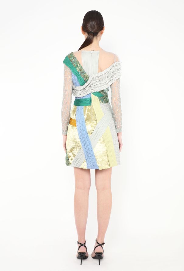 Rodarte F/W 2009 One-Shoulder Patchwork Dress - 5