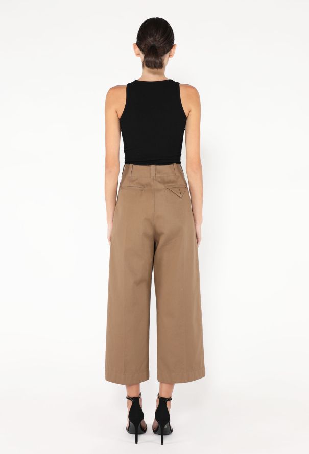 Bottega Veneta 2024 Cotton Twill Culotte Trousers - 4