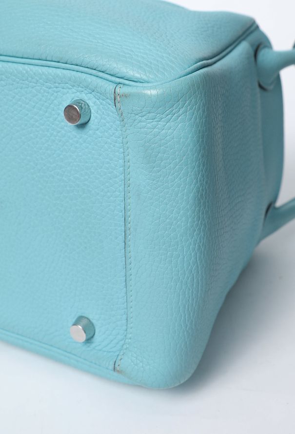 Hermès Lindy 30 Taurillon Clémence Bleu Atoll - 8