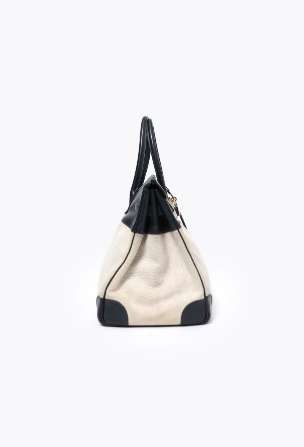 Hermès Exceptional '90s Caban Box & Toile H Birkin 35 - 5