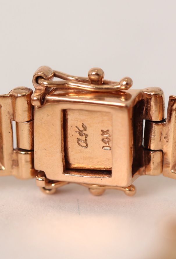 Modern Fine Jewelry Anita Ko 14K Rose Gold & Diamond Spike Bracelet - 9