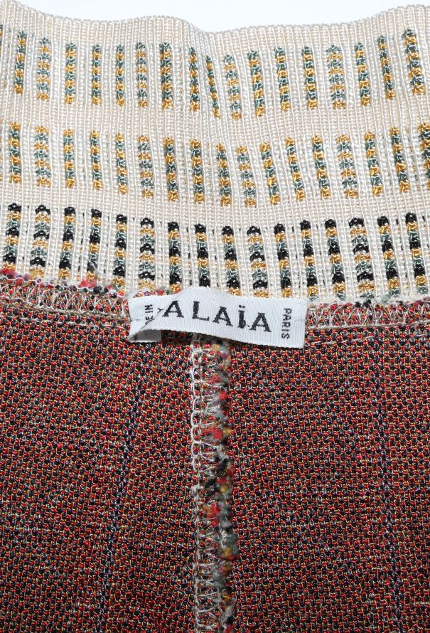 Alaïa F/W 1990 Jacquard Knit Skirt - 7