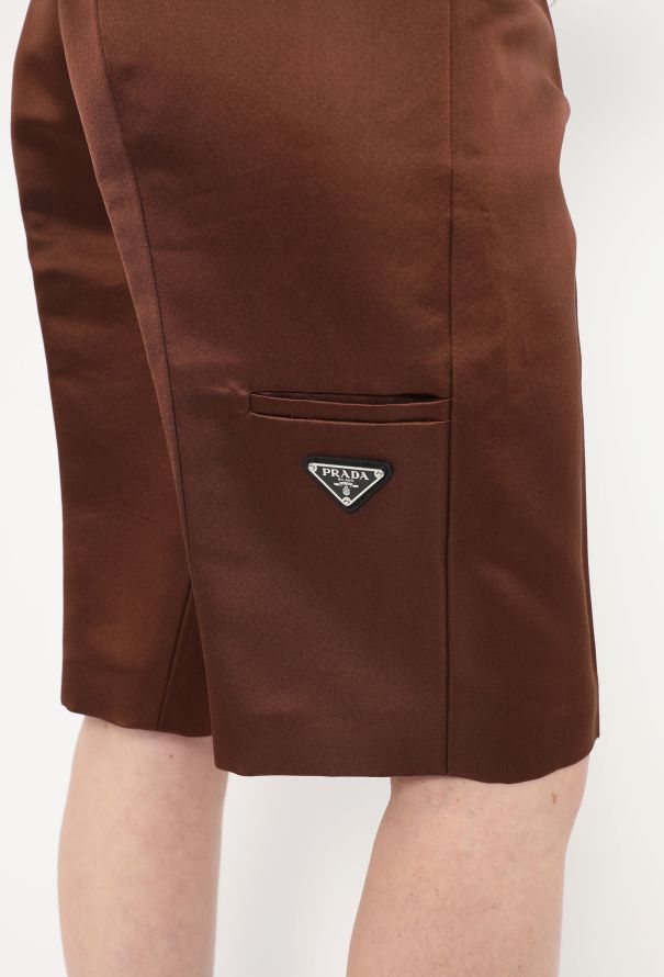Prada S/S 2019 Silk Bermuda Shorts - 6