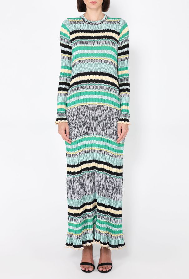 Céline Ribbed Chevron Knit Dress, Resort 2015 - 4