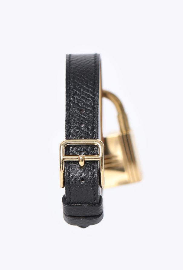 Hermès Vintage 1995 Black Courchevel Kelly Watch - 7