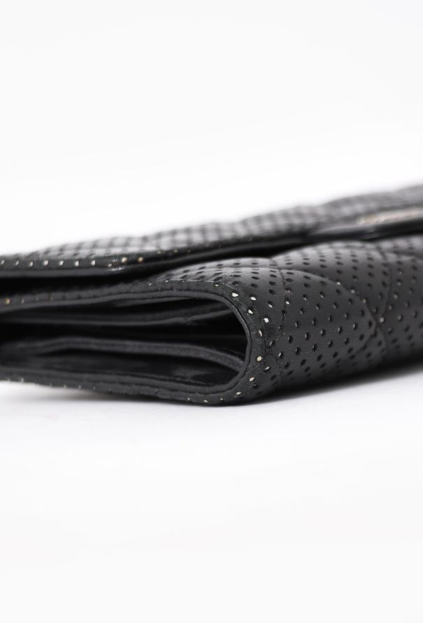 Chanel Black Perforated Flap Wallet - 7 Chanel Black Perforated Flap Wallet - 7