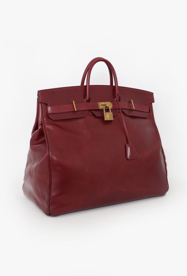 Hermès '80s Rouge H Box Haut à Courroies 50 - 5 Hermès '80s Rouge H Box Haut à Courroies 50 - 5