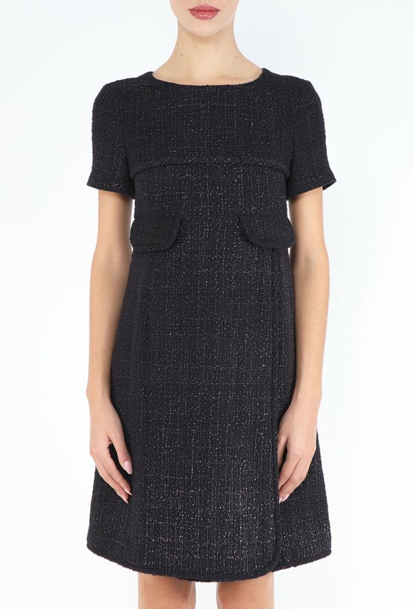 Chanel A-Line Tweed Shift Dress - 1