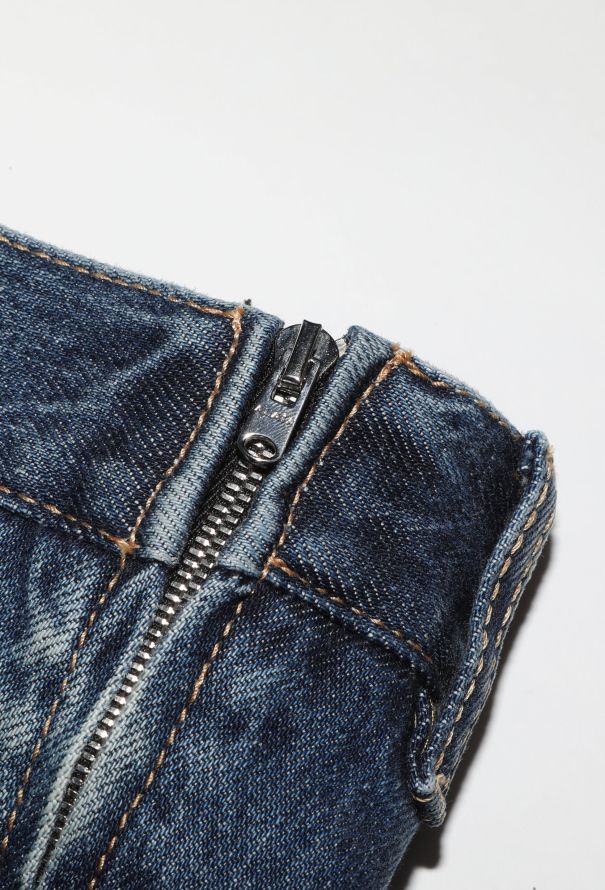 Alaïa 2019 Fluted Denim Skirt - 7