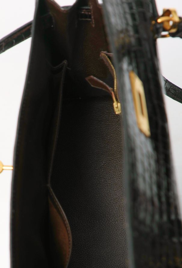 Hermès Ébène Porosus Kelly Sellier 32 - 15