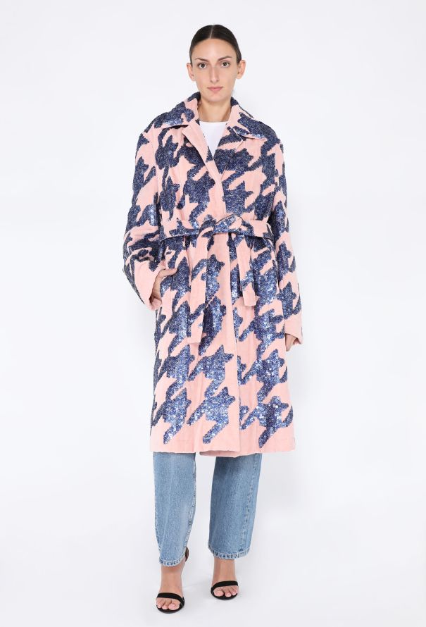Dries Van Noten 2024 Roltas Velvet Houndstooth Coat - 4
