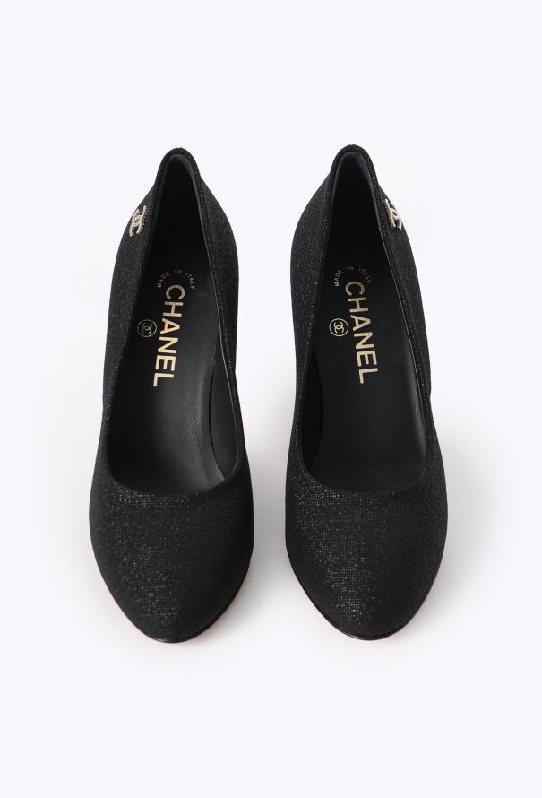 Chanel 2024 Iridescent 'CC' Toile Pumps - 3