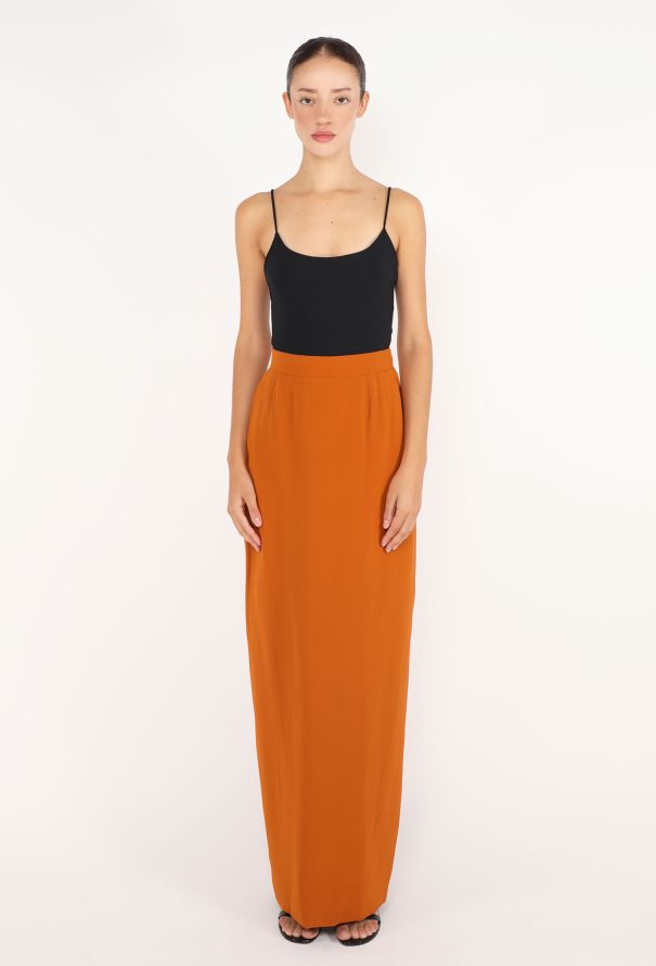 Leocoanet Hemant Silk Column Skirt, 1980s - 1