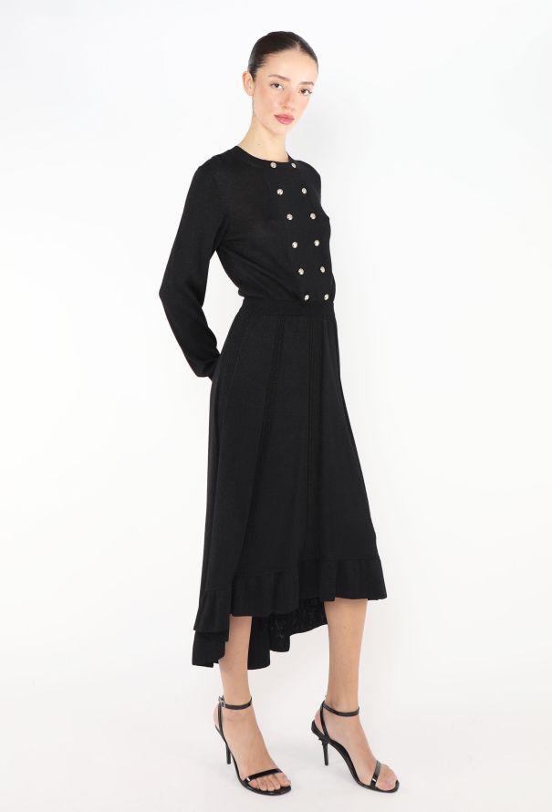 Chanel 2020 ‘CC’ Button-Up Knit Dress - 4