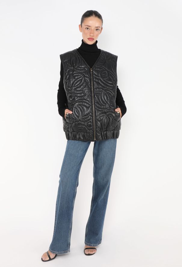 Chanel 2022 Reversible Lambskin 'CC' Vest - 1