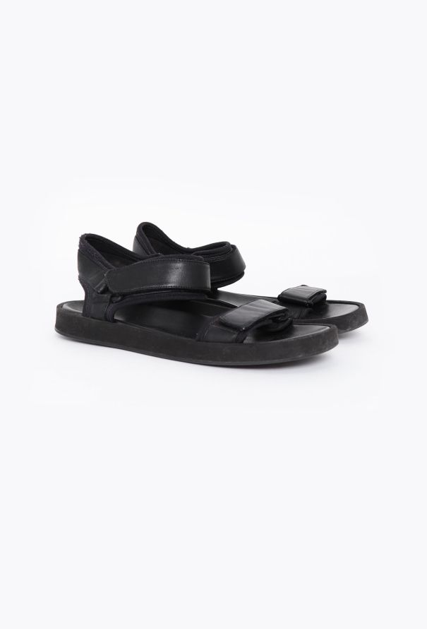 The Row 2020 Leather Hook-and-Loop Sandals - 3 The Row 2020 Leather Hook-and-Loop Sandals - 3
