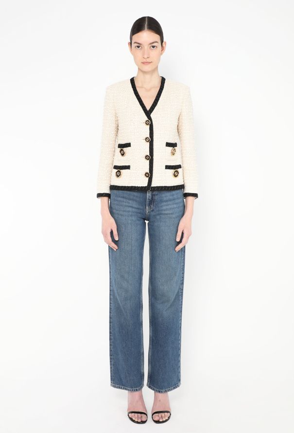 Gucci 2018 Tweed Emblem Jacket - 4