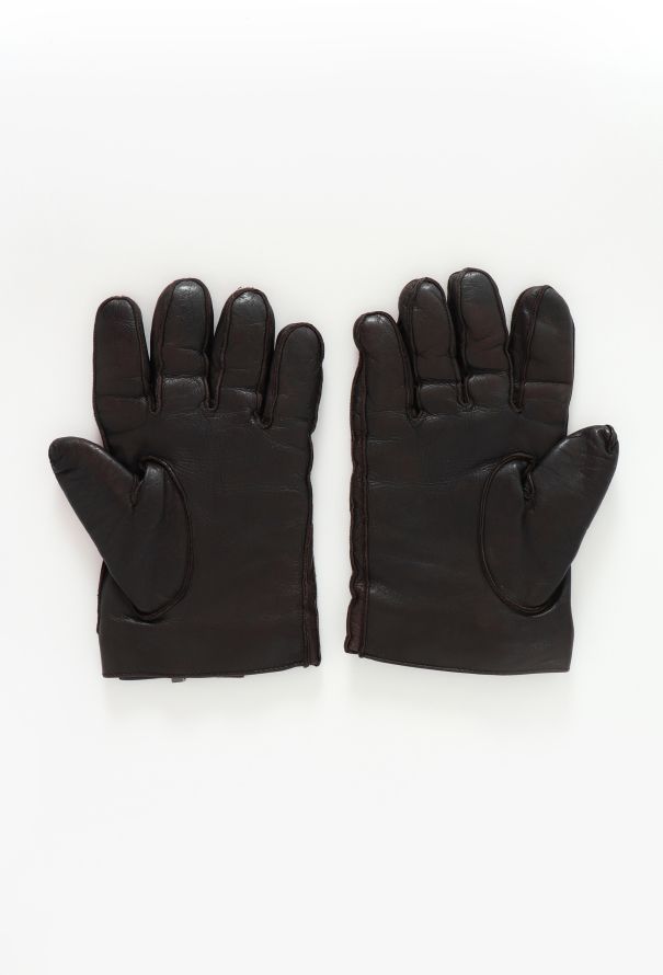 Gucci Rabbit Fur-Lined Leather Gloves - 3 Gucci Rabbit Fur-Lined Leather Gloves - 3